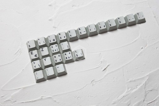 Austauschbare Tasten für eine internationale Tastatur