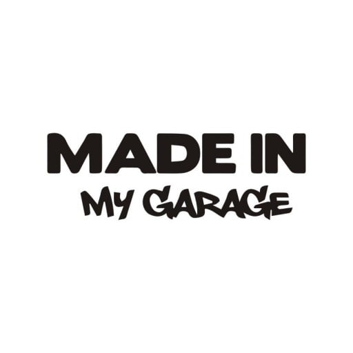 Autó matrica made in my garage