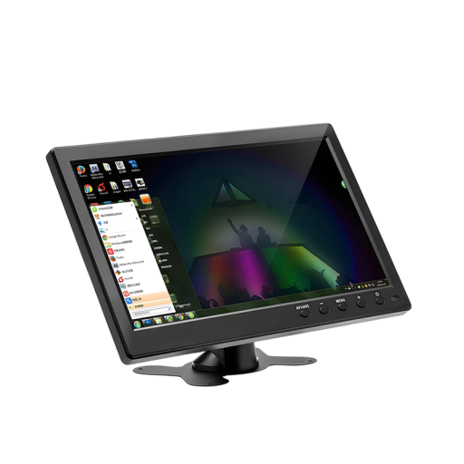 Auto Monitor LCD mit HDMI, VGA, AV1 und AV2 Eingängen, 25,3x16,6 cm, schwarz, für Auto, Sicherheitskamera, Computer und Spielkonsole