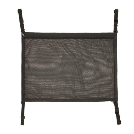 Auto plafondnet 80x55 cm zwarte opbergnet voor plafond bagage-organizer met rits en gespen voor interieur van de auto