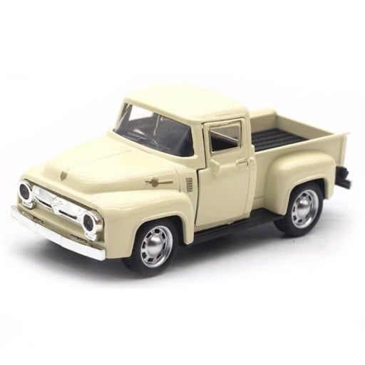 Auto retrò con cassone per bambini Modello in metallo di un veicolo utilitario con mascherina del radiatore argentata e paraurti Dimensioni