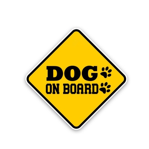 Autoaufkleber „Hund an Bord“.
