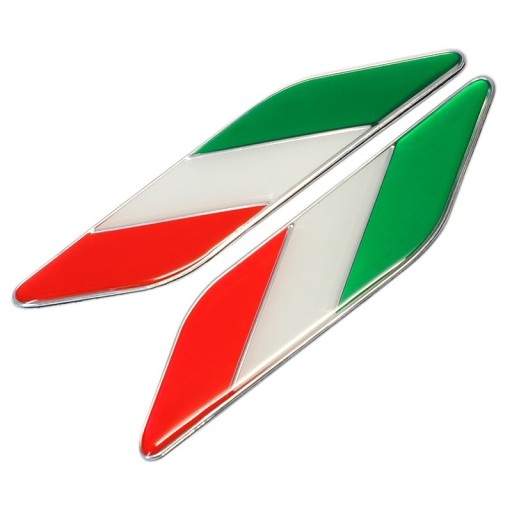 Autoaufkleber mit italienischer Flagge, 2 Stück