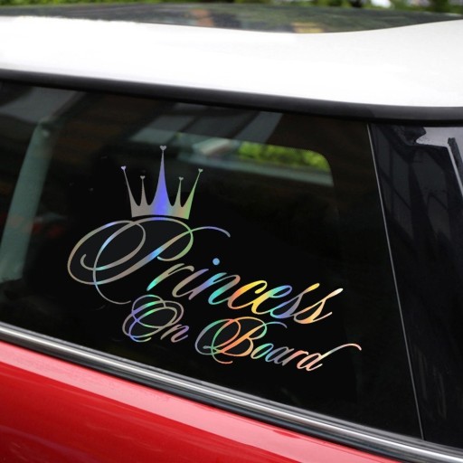 Autoaufkleber „Prinzessin an Bord“.