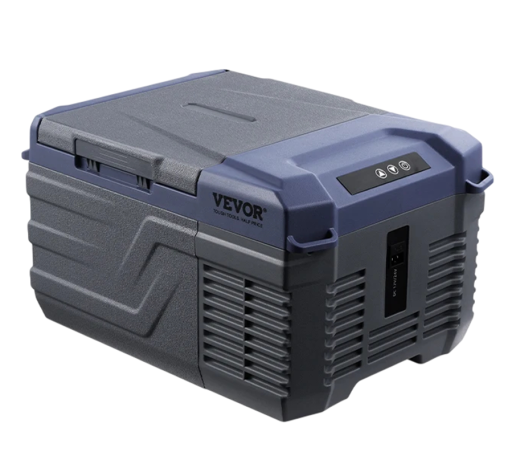 Autochladnička přenosná lednice 9 l 460×328×261 mm modro šedá kompaktní do auta na cestování kempování i výlety