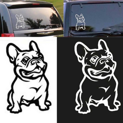 Autocolant auto bulldog francez