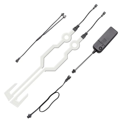 Autocolant luminos reflectorizant LED pentru cască de bicicletă și motocicletă, decorațiune autoadezivă, bandă de baterii 2x AA impermeabilă