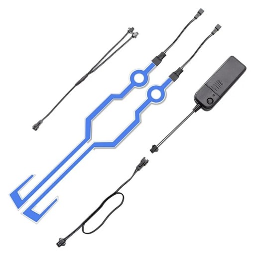 Autocolant luminos reflectorizant LED pentru cască de bicicletă și motocicletă, decorațiune autoadezivă, bandă de baterii 2x AA impermeabilă