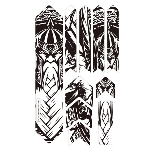 Autocolante 3D protetor para quadro de bicicleta 38x23 cm Folha removível contra riscos Bicicleta de estrada e de montanha Acessório de ciclismo resistente