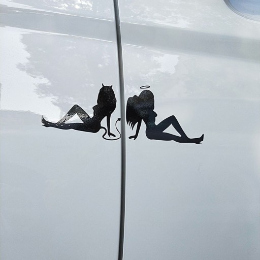 Autocolante anjo e diabo