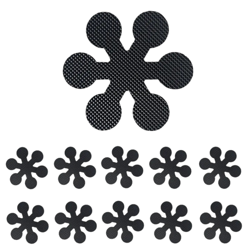 Autocolante antiderapante pentru duș și cadă, set 10 bucăți, diametru 8 cm, negre, creșterea siguranței în cadă, cabină de duș și pe gresie