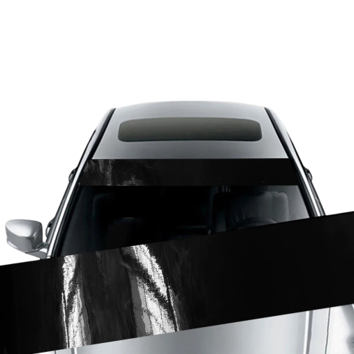 Autocolante de sol na frente do carro 20x150 cm Preto brilhante Proteção do interior contra o sol Redução da temperatura do carro Decoração do vidro