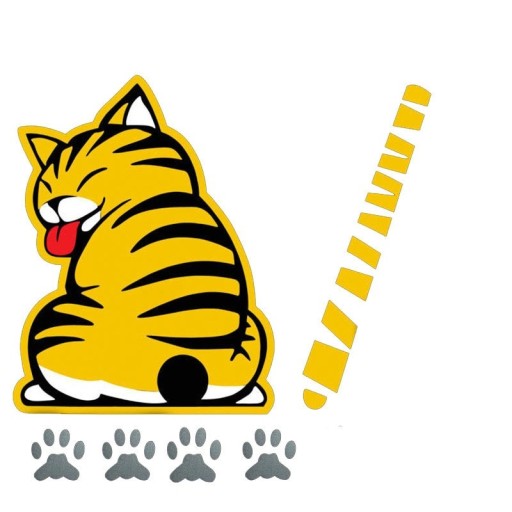 Autocolante engraçado - gato