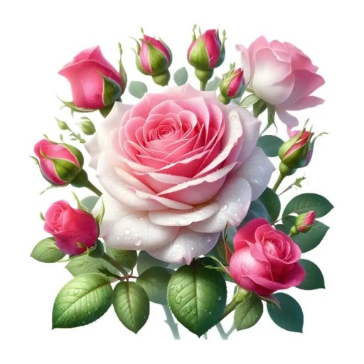 Autocolante floral com motivo de rosas para casa de banho, PVC, à prova de água, 15cm – Autocolante decorativo para parede para casas de banho