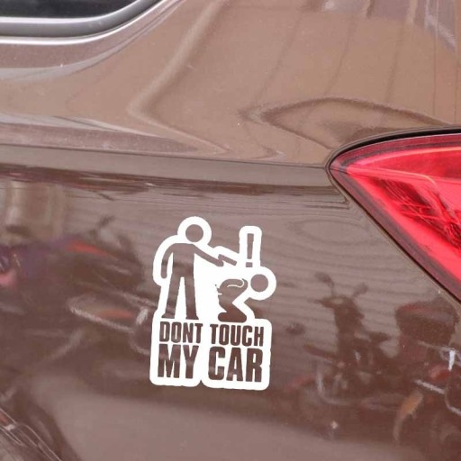 Autocolante Não toques no meu carro