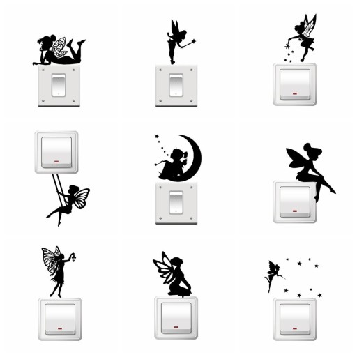 Autocolante para interruptor com fadas