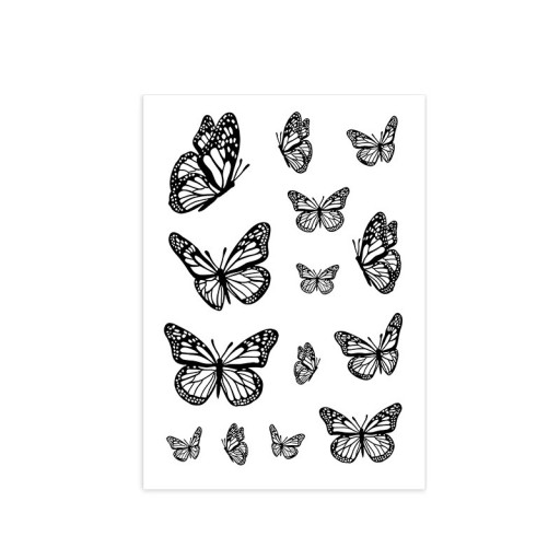 Autocolante temporar de tatuaj rezistent la apă cu motiv de fluture 10 x 14 cm Tatuaj fals pentru bărbați și femei Ozdobe corporale de lungă durată