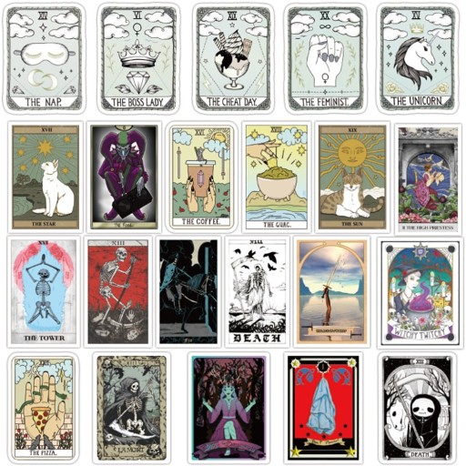 Autocolantes cartas de tarot 10/30/50 unid