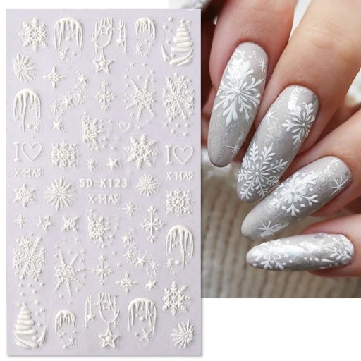 Autocolantes de Natal 5D para unhas N980