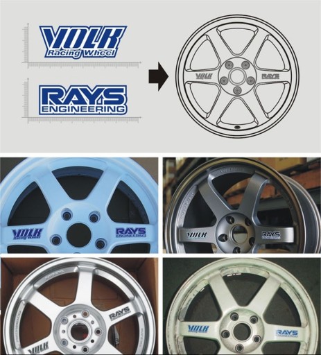 Autocolantes para jantes 4 unid