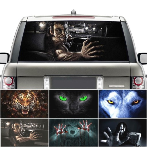Autocollant 3D pour lunette arrière de voiture