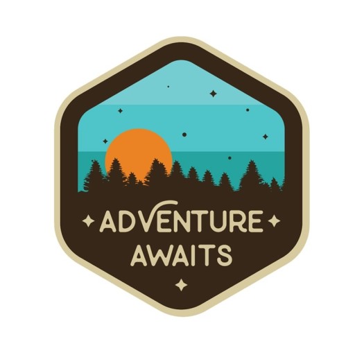 Autocollant aventure attend