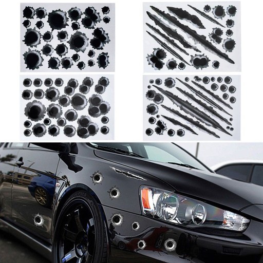 Autocollant de voiture perforations