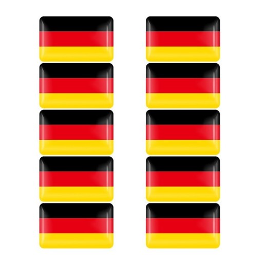 Autocollant drapeau Allemagne 10 pièces