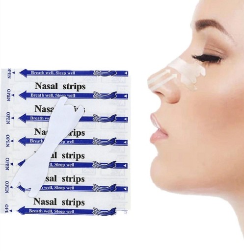 Autocollant nasal anti-ronflement Bandelettes nasales transparentes pour une meilleure respiration Ruban adhésif jetable pour soulager la congestion nasale 50 pièces