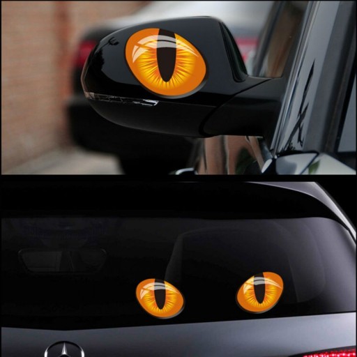 Autocollant pour voiture - yeux 2 pièces