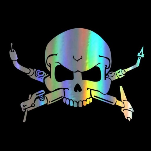 Autocollant tête de mort B499