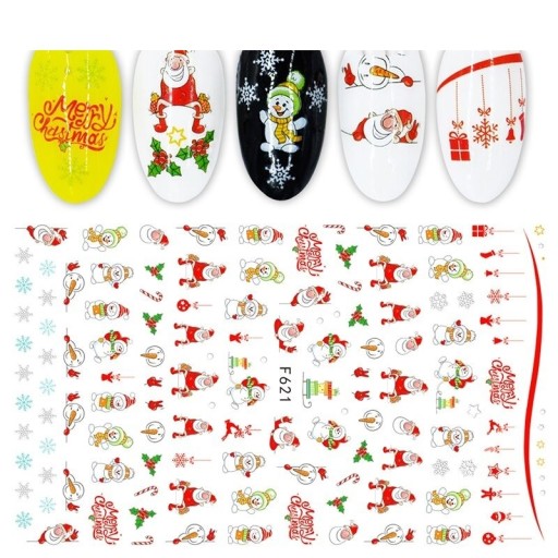Autocollants 3D de Noël pour ongles N977