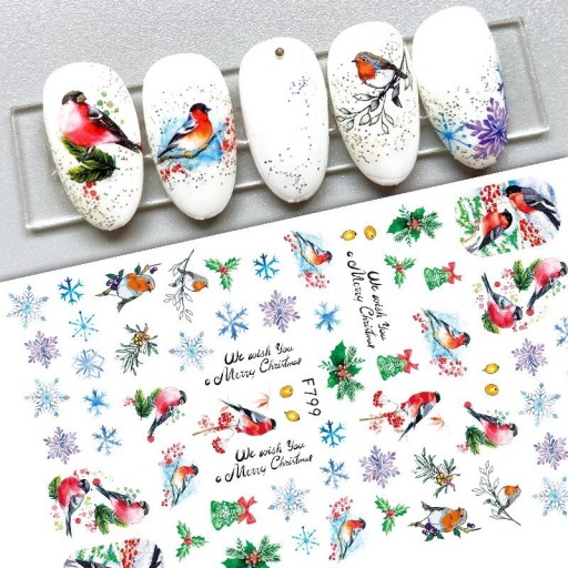 Autocollants 3D de Noël pour ongles N979
