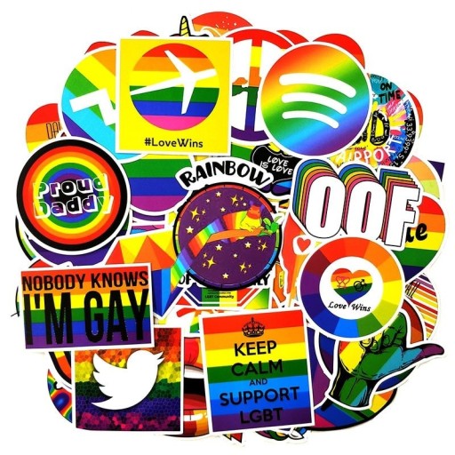 Autocollants arc-en-ciel 50/100 pcs