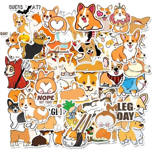 Autocollants chiens 10/30/50 pcs