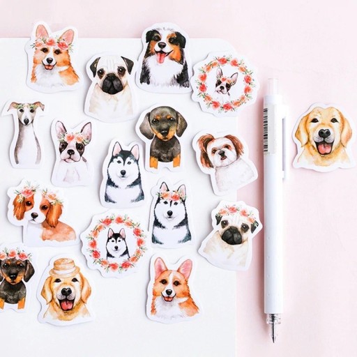 Autocollants chiens 45 pièces
