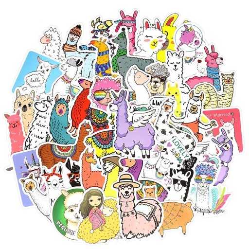 Autocollants de lamas 50 pcs A1798