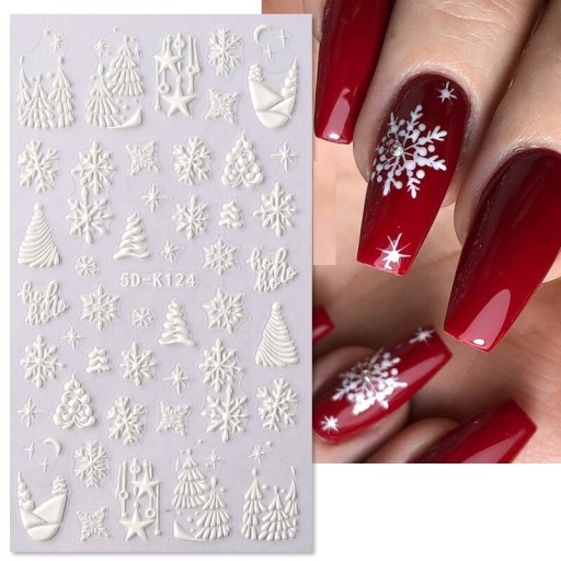 Autocollants de Noël 5D pour ongles N980