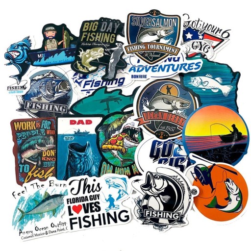 Autocollants de pêche 50 pcs