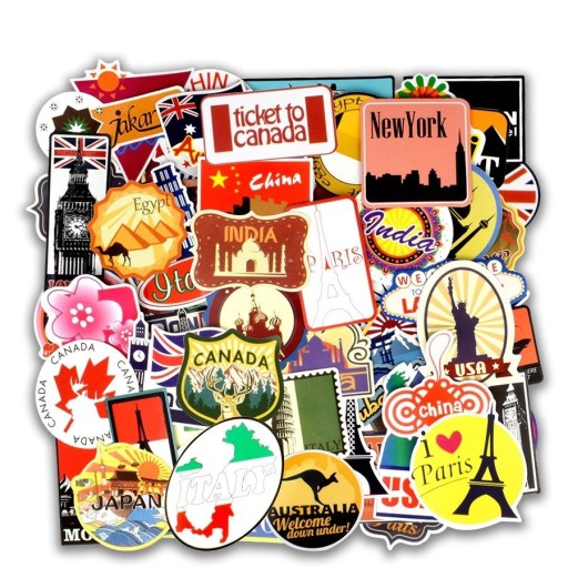 Autocollants de voyage 100 pcs E273
