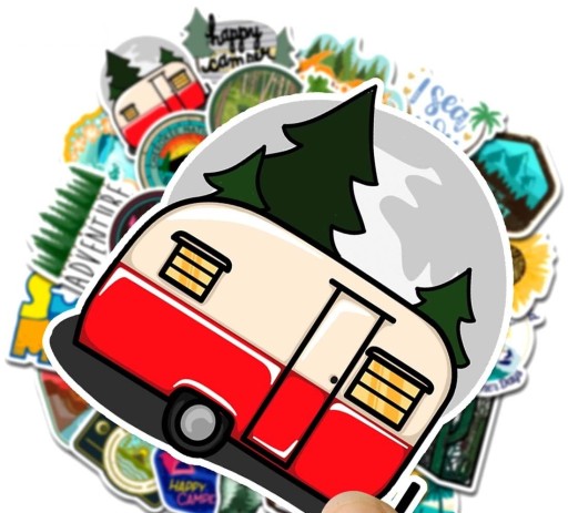 Autocollants de voyage 50 pcs E104