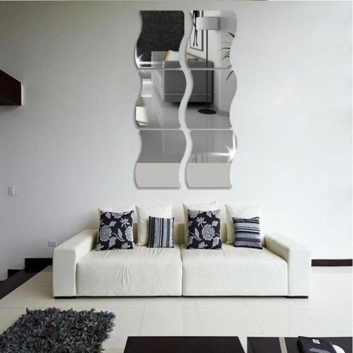 Autocollants miroir pour mur 6 pcs
