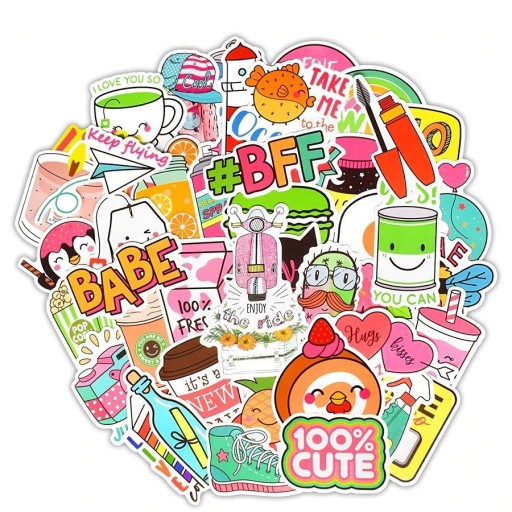 Autocollants pour filles 50 pcs E250