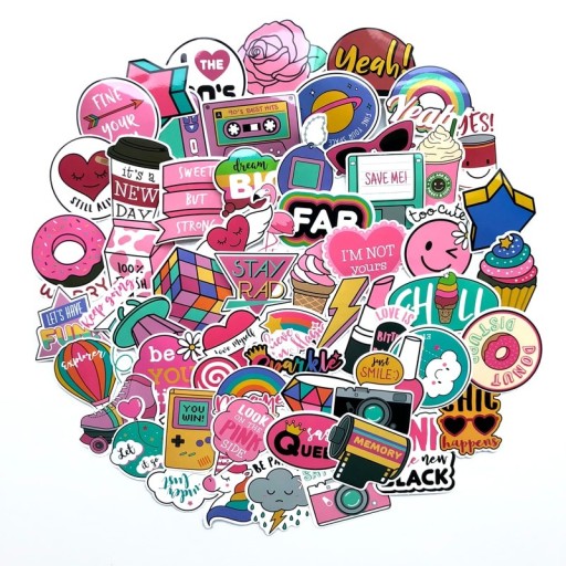 Autocollants pour filles 60 pcs