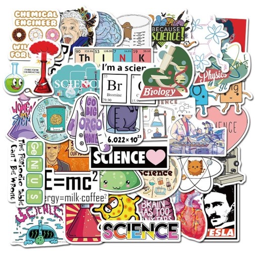 Autocollants scientifiques 50 pièces E173