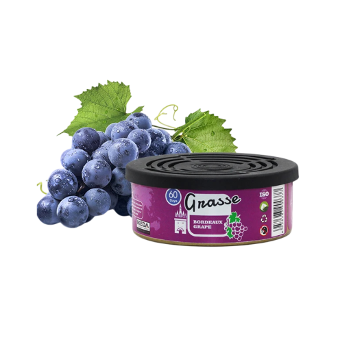Autóillatosító szilárd parfüm fás aromás szageltávolító 7 × 3,8 cm fémdoboz az autó belsejébe