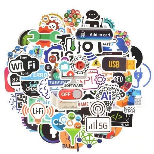 Αυτοκόλλητα προγραμματιστή 50 τμχ E304