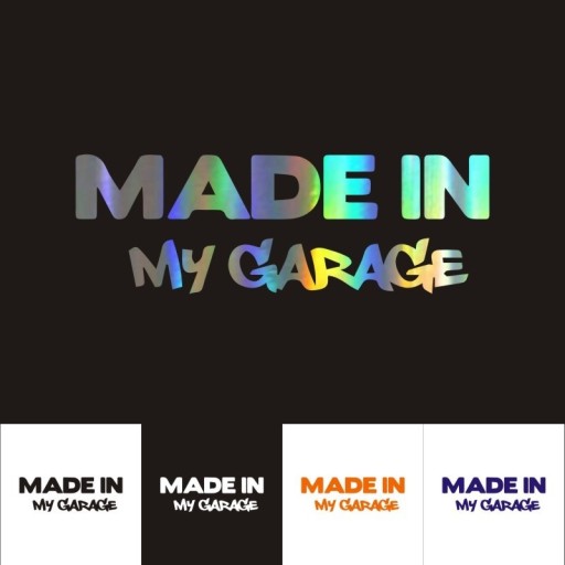 Αυτοκόλλητο αυτοκινήτου made in my garage