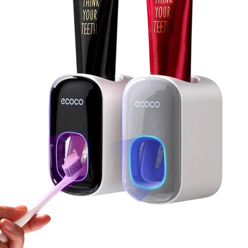 Automatic Wall-Mounted Toothpaste Dispenser Without Drilling with Dust Cover and Easy Installation for Hygienic and Economical Use