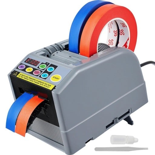 Automatický dávkovač pásky s digitálnym nastavením dĺžky 27,4×23,1×14,5 cm antistatický ABS šedý pre balenie a logistiku